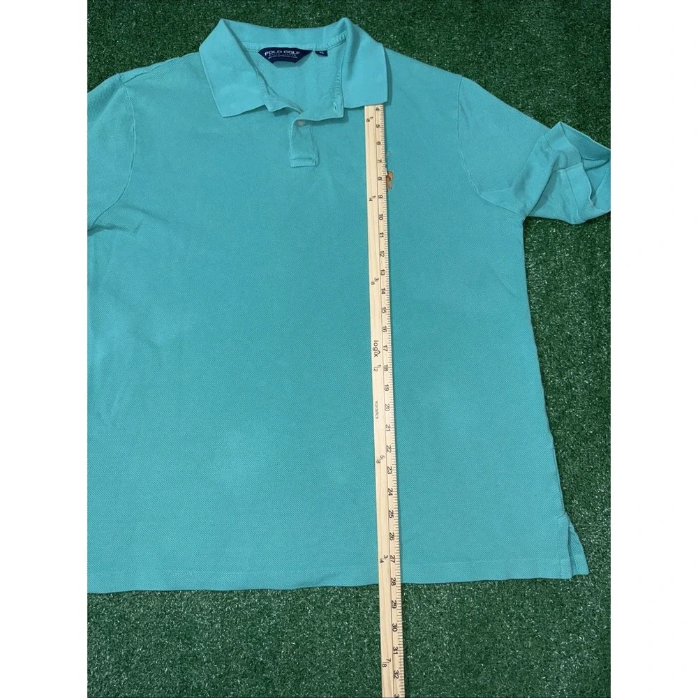 Ralph Lauren Golf Polo Mens Shirt X-Large Teal‎ Performance Pima Cotton LOGO